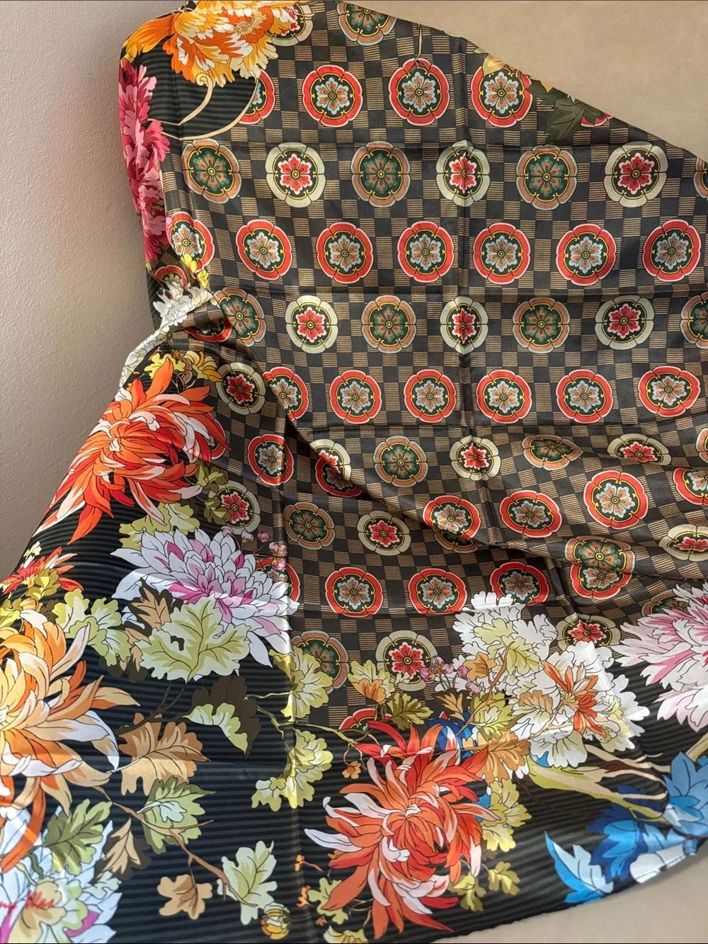 NWT 100% Silk Johnny Was Tasseled Scarf